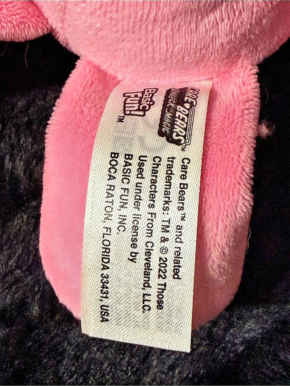 Care Bears Cheer Bear Basic Fun Plush Pink Rainbow Bear - Picture 3 of 4